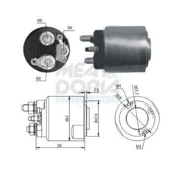 Elektromagnetický spínač, startér MEAT & DORIA 46203