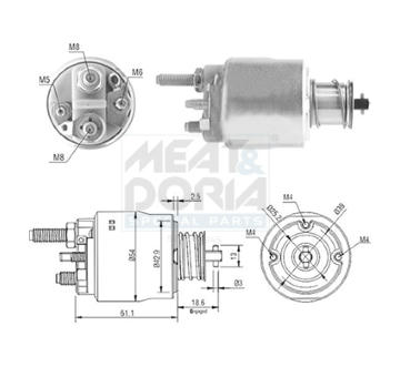 Elektromagnetický spínač pre żtartér MEAT & DORIA 46223