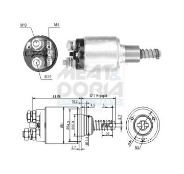 Elektromagnetický spínač pre żtartér MEAT & DORIA 46239