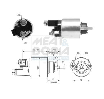 Elektromagnetický spínač pre żtartér MEAT & DORIA 46298