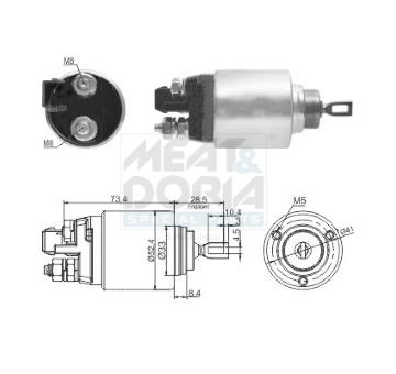 Elektromagnetický spínač pre żtartér MEAT & DORIA 46309