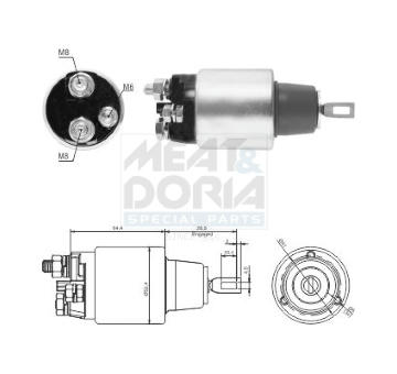 Elektromagnetický spínač pre żtartér MEAT & DORIA 46313