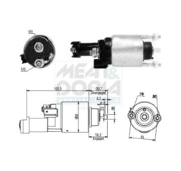 Elektromagnetický spínač pre żtartér MEAT & DORIA 46315