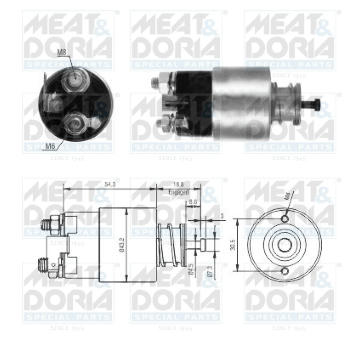 Elektromagnetický spínač, startér MEAT & DORIA 46317