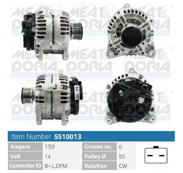 Alternátor MEAT & DORIA 5510013