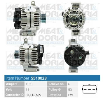 Alternátor MEAT & DORIA 5510023