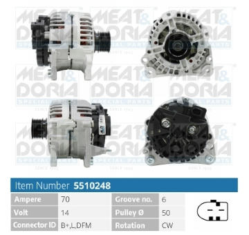 Alternátor MEAT & DORIA 5510248