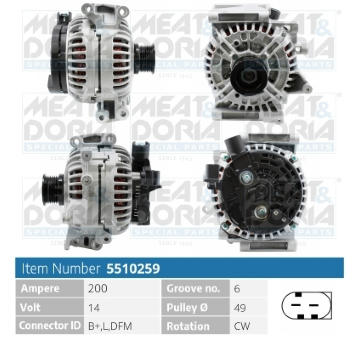 Alternátor MEAT & DORIA 5510259