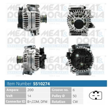 Alternátor MEAT & DORIA 5510274