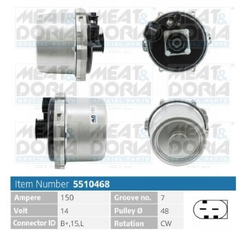 Alternátor MEAT & DORIA 5510468