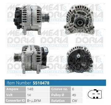 Alternátor MEAT & DORIA 5510478