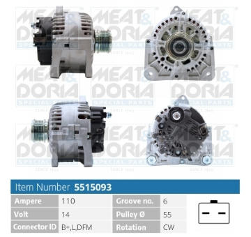 Alternátor MEAT & DORIA 5515093