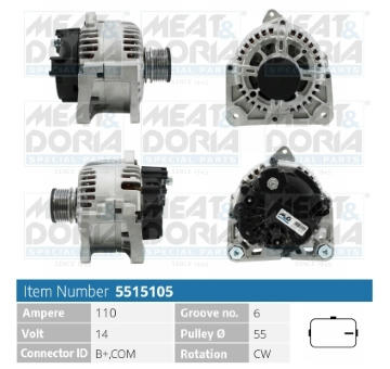 Alternátor MEAT & DORIA 5515105