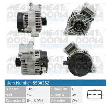 Alternátor MEAT & DORIA 5530352
