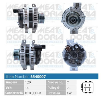 Alternátor MEAT & DORIA 5540007