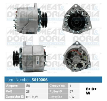 Alternátor MEAT & DORIA 5610006