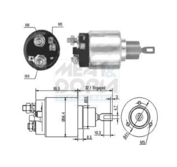 Elektromagnetický spínač pre żtartér MEAT & DORIA 46003