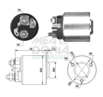 Elektromagnetický spínač, startér MEAT & DORIA 46011