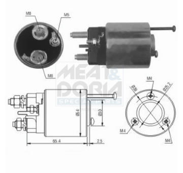 Elektromagnetický spínač pre żtartér MEAT & DORIA 46012
