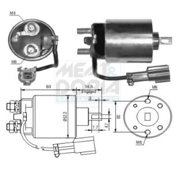 Elektromagnetický spínač pre żtartér MEAT & DORIA 46023