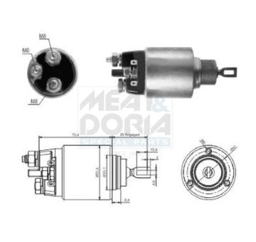Elektromagnetický spínač pre żtartér MEAT & DORIA 46061