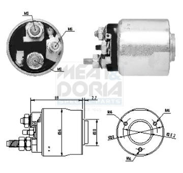 Elektromagnetický spínač pre żtartér MEAT & DORIA 46063