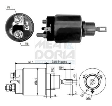 Elektromagnetický spínač pre żtartér MEAT & DORIA 46068