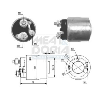 Elektromagnetický spínač pre żtartér MEAT & DORIA 46084