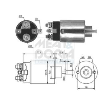 Elektromagnetický spínač pre żtartér MEAT & DORIA 46093