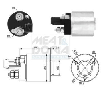 Elektromagnetický spínač pre żtartér MEAT & DORIA 46105