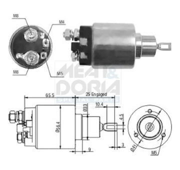 Elektromagnetický spínač pre żtartér MEAT & DORIA 46107