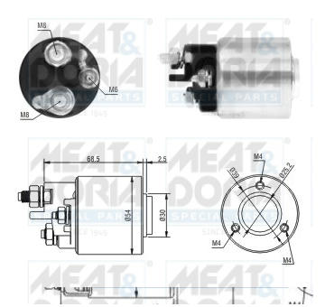 Elektromagnetický spínač pre żtartér MEAT & DORIA 46113