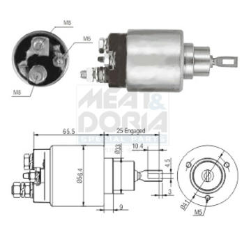 Elektromagnetický spínač pre żtartér MEAT & DORIA 46117