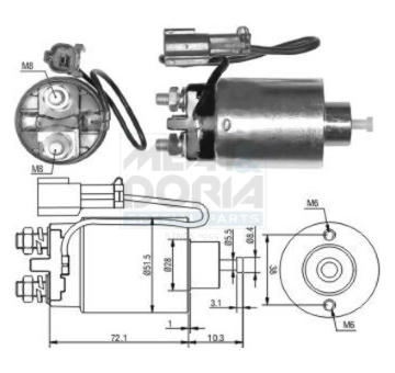 Elektromagnetický spínač pre żtartér MEAT & DORIA 46125