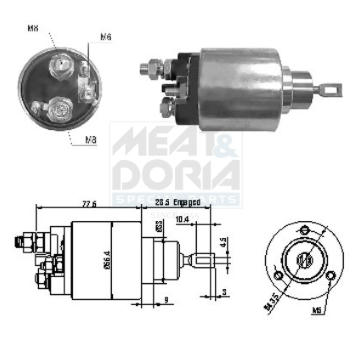 Elektromagnetický spínač, startér MEAT & DORIA 46130