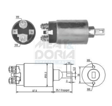 Elektromagnetický spínač pre żtartér MEAT & DORIA 46143