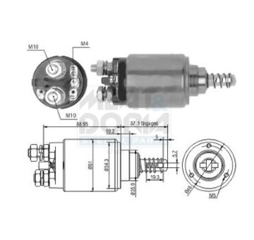 Elektromagnetický spínač pre żtartér MEAT & DORIA 46192
