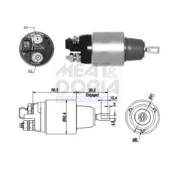 Elektromagnetický spínač pre żtartér MEAT & DORIA 46265
