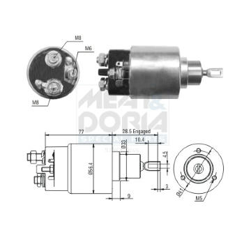 Elektromagnetický spínač pre żtartér MEAT & DORIA 46278