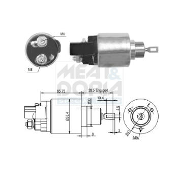 Elektromagnetický spínač pre żtartér MEAT & DORIA 46279
