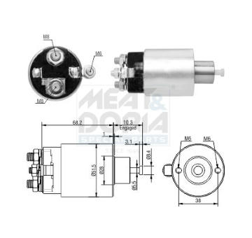 Elektromagnetický spínač pre żtartér MEAT & DORIA 46280