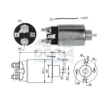 Elektromagnetický spínač pre żtartér MEAT & DORIA 46282