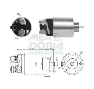 Elektromagnetický spínač pre żtartér MEAT & DORIA 46285