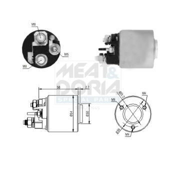 Elektromagnetický spínač pre żtartér MEAT & DORIA 46288