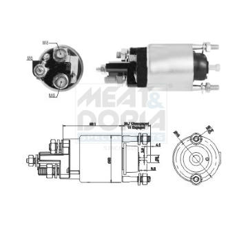 Elektromagnetický spínač pre żtartér MEAT & DORIA 46291