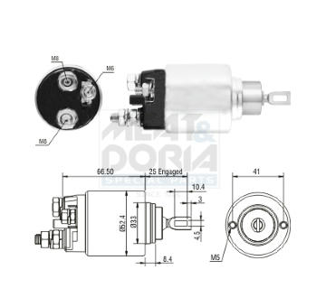 Elektromagnetický spínač pre żtartér MEAT & DORIA 46293