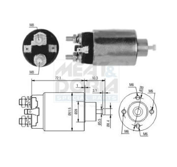 Elektromagnetický spínač pre żtartér MEAT & DORIA 46297
