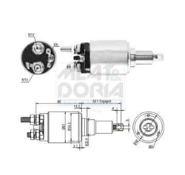 Elektromagnetický spínač pre żtartér MEAT & DORIA 46302