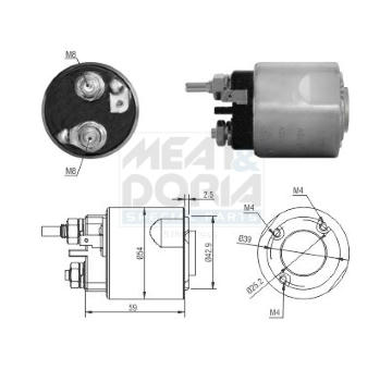 Elektromagnetický spínač pre żtartér MEAT & DORIA 46310
