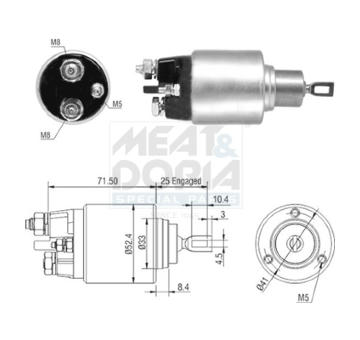 Elektromagnetický spínač pre żtartér MEAT & DORIA 46308